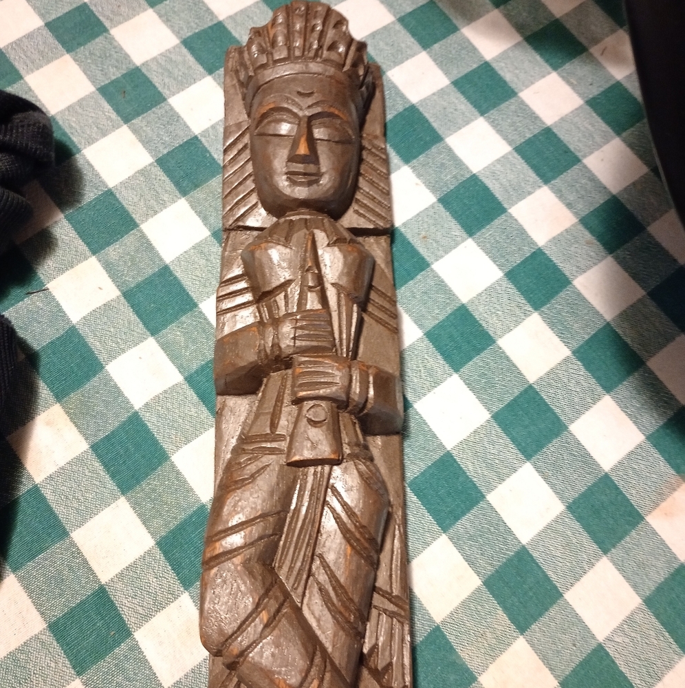Vintage Hand Carved Wooden Totem - Picture 3 of 5